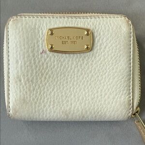 Michael Kors Gold Accent Cream Wallet